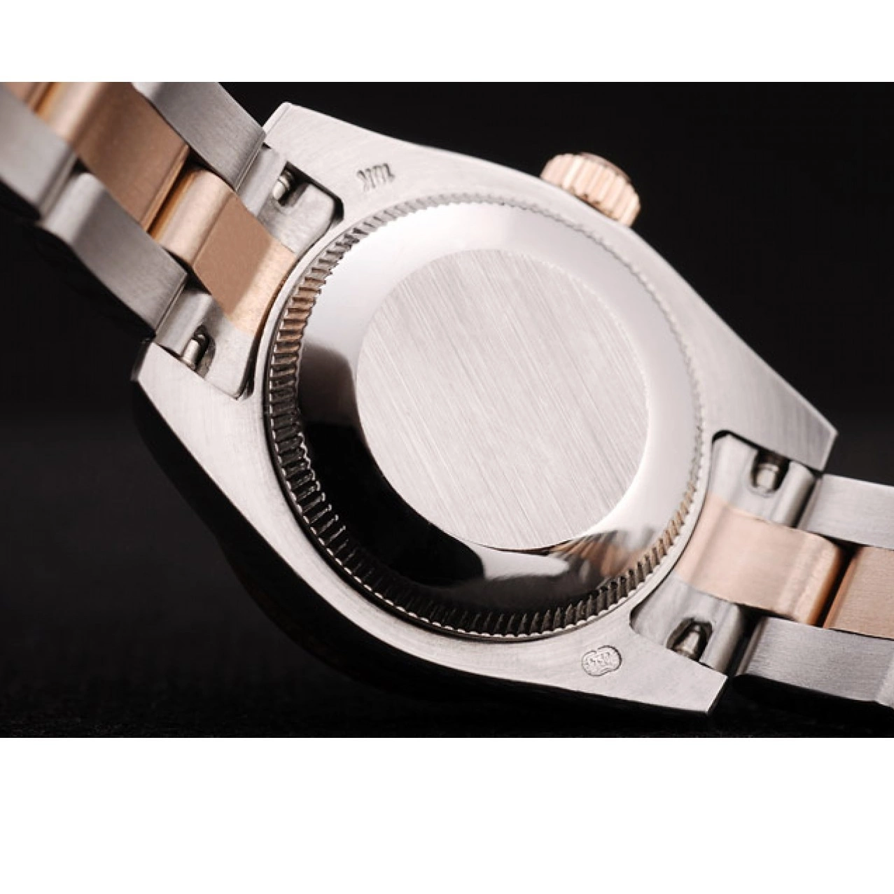 MiroTime 0814 Rolex DateJust Brushed Stainless Steel Case Brown Dial Diamond Plated